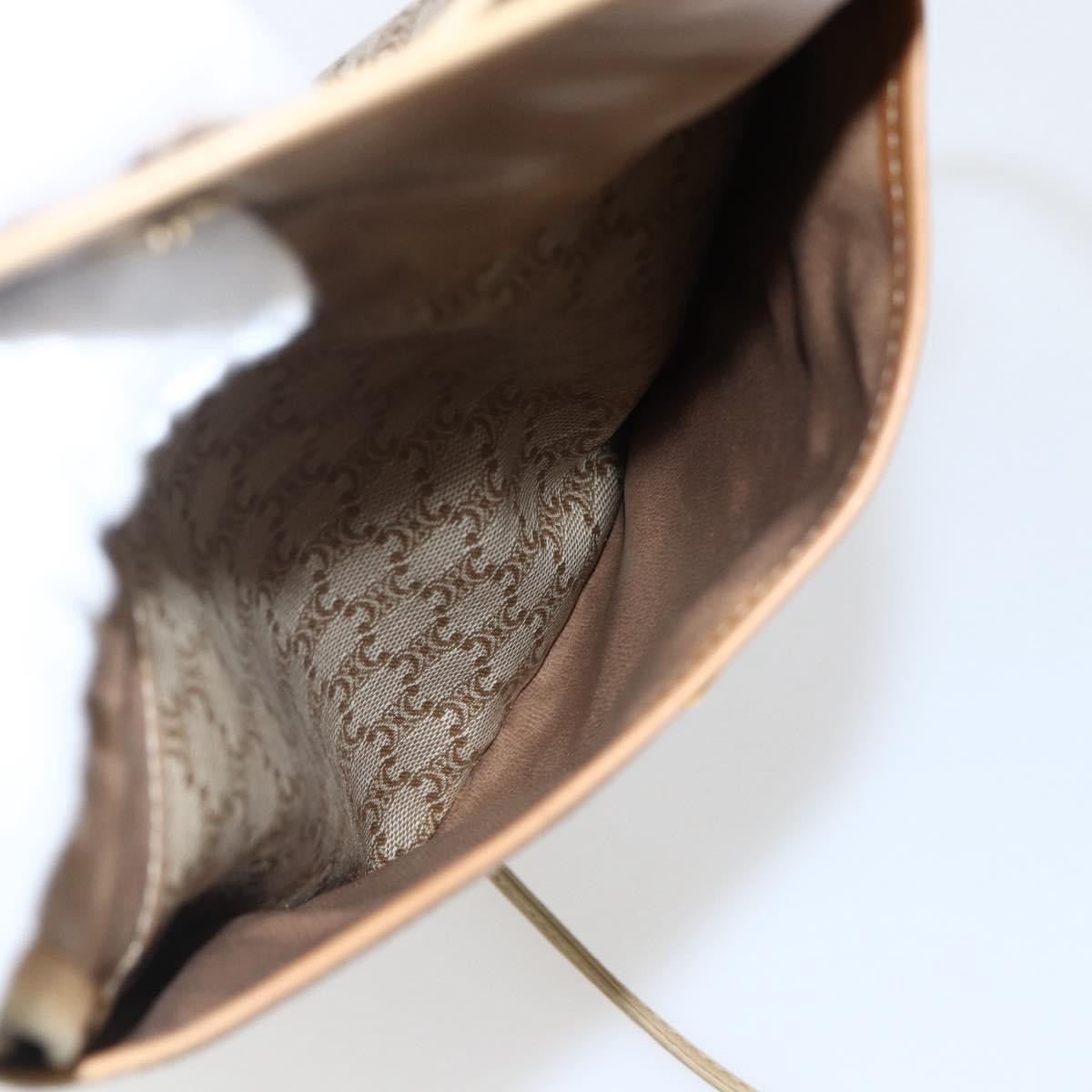 Celine Vintage Macadam Canvas, Beige, Canvas, Shoulder Bag
