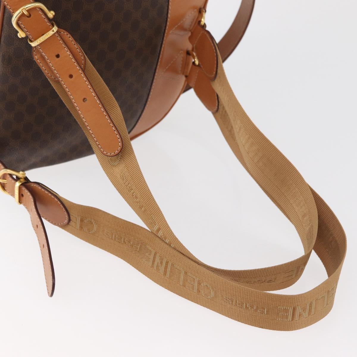 Celine Backpack Leather, Brown, Canvas, Backpack