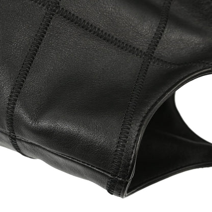 Chanel Square Stitch Tassel Hobo Quilted Leather, Black, Leather, Shoulder Bag