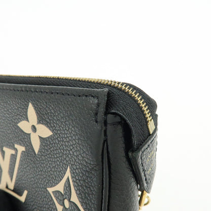 Louis Vuitton Pochette Accessoires Bicolor Monogram Empreinte Giant, Black, Leather, Clutch