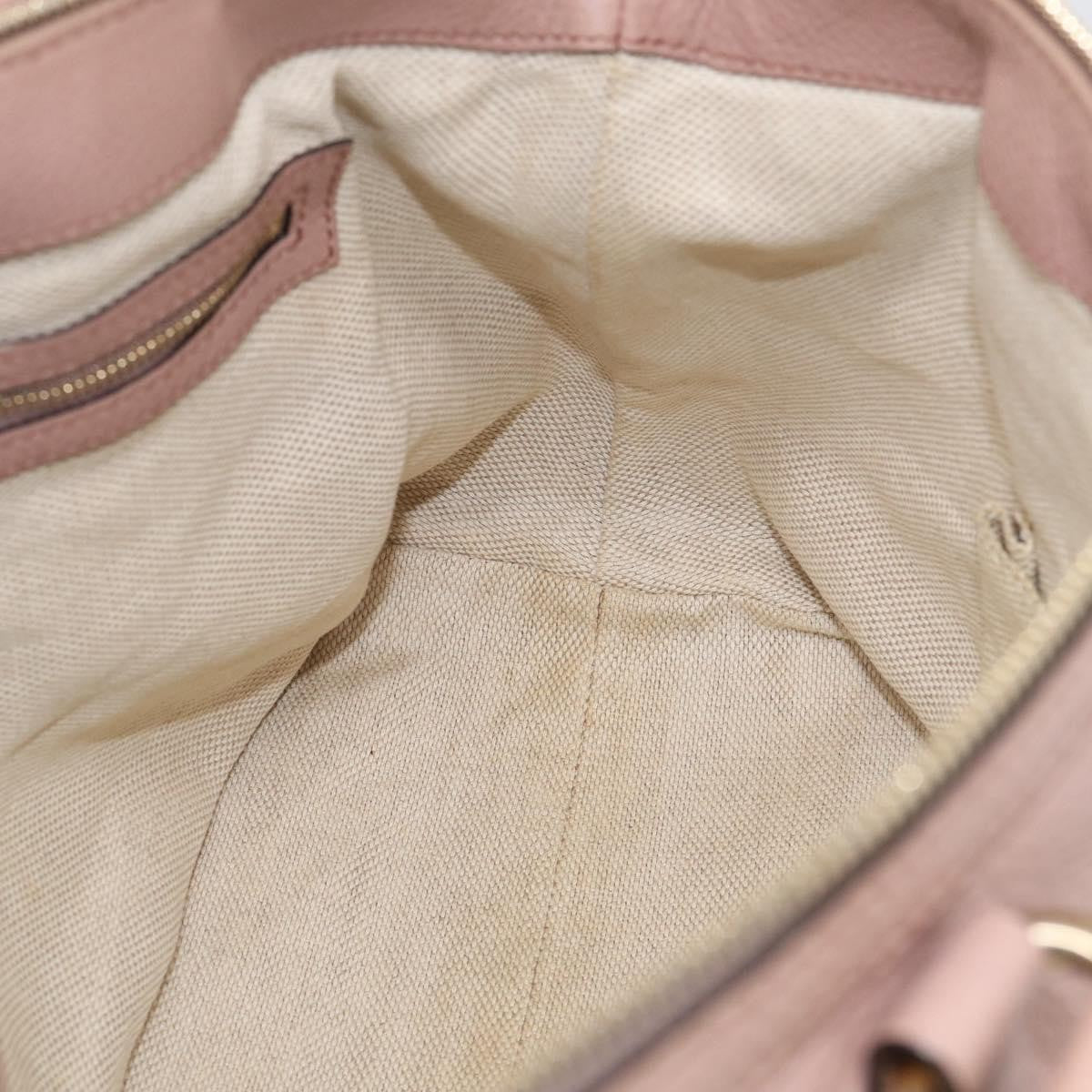 Gucci Soho Convertible Soft Top Handle Leather, Pink, Leather, Handbag