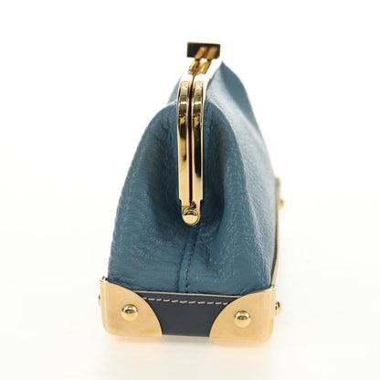 Louis Vuitton Porte-Monnaie Coin Purse Leather, Blue, Leather, Card Holder