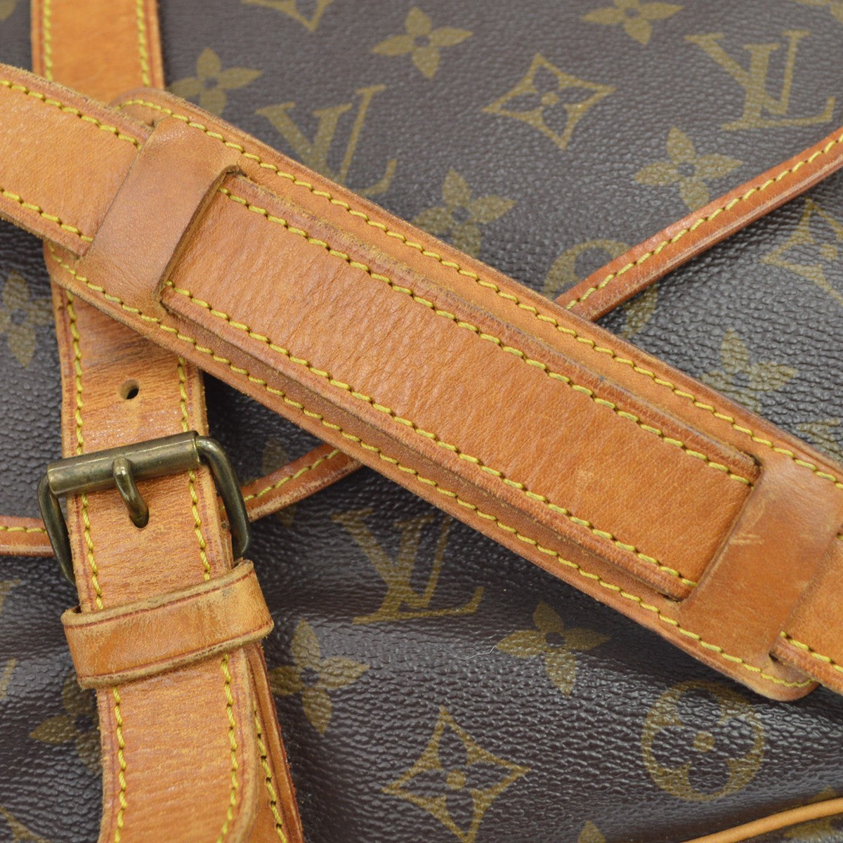 Louis Vuitton Saumur Monogram, Brown, Canvas, Shoulder Bag