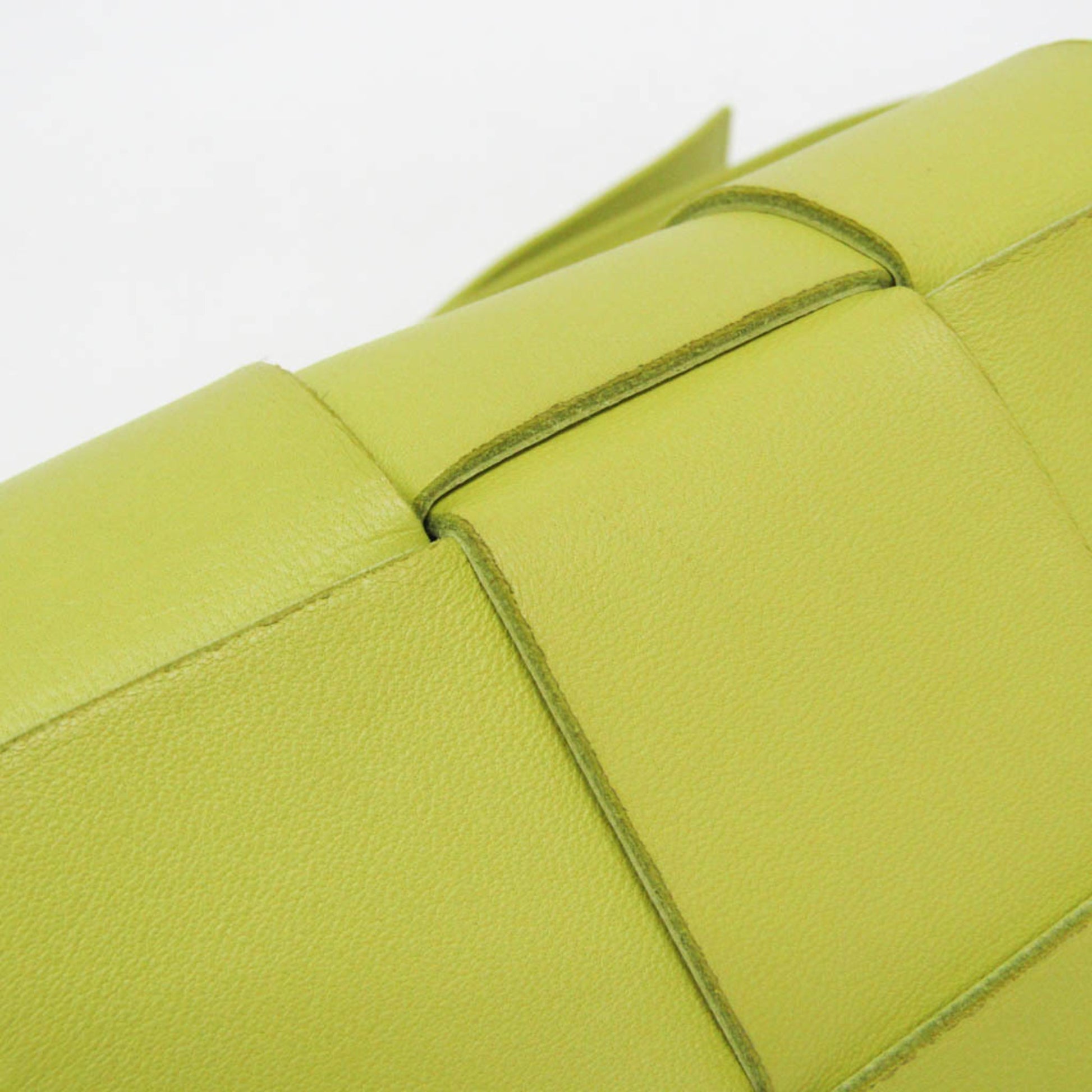 Bottega Veneta Cassette Leather, Green, Leather, Clutch