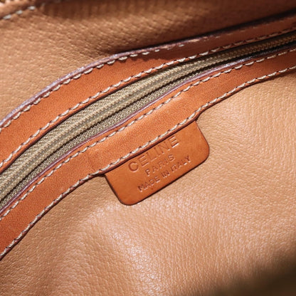 Celine Vintage Macadam Canvas and Leather, Brown, PVC, Handbag