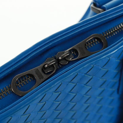 Bottega Veneta Top Zip Intrecciato Nappa, Blue, Leather, Briefcase