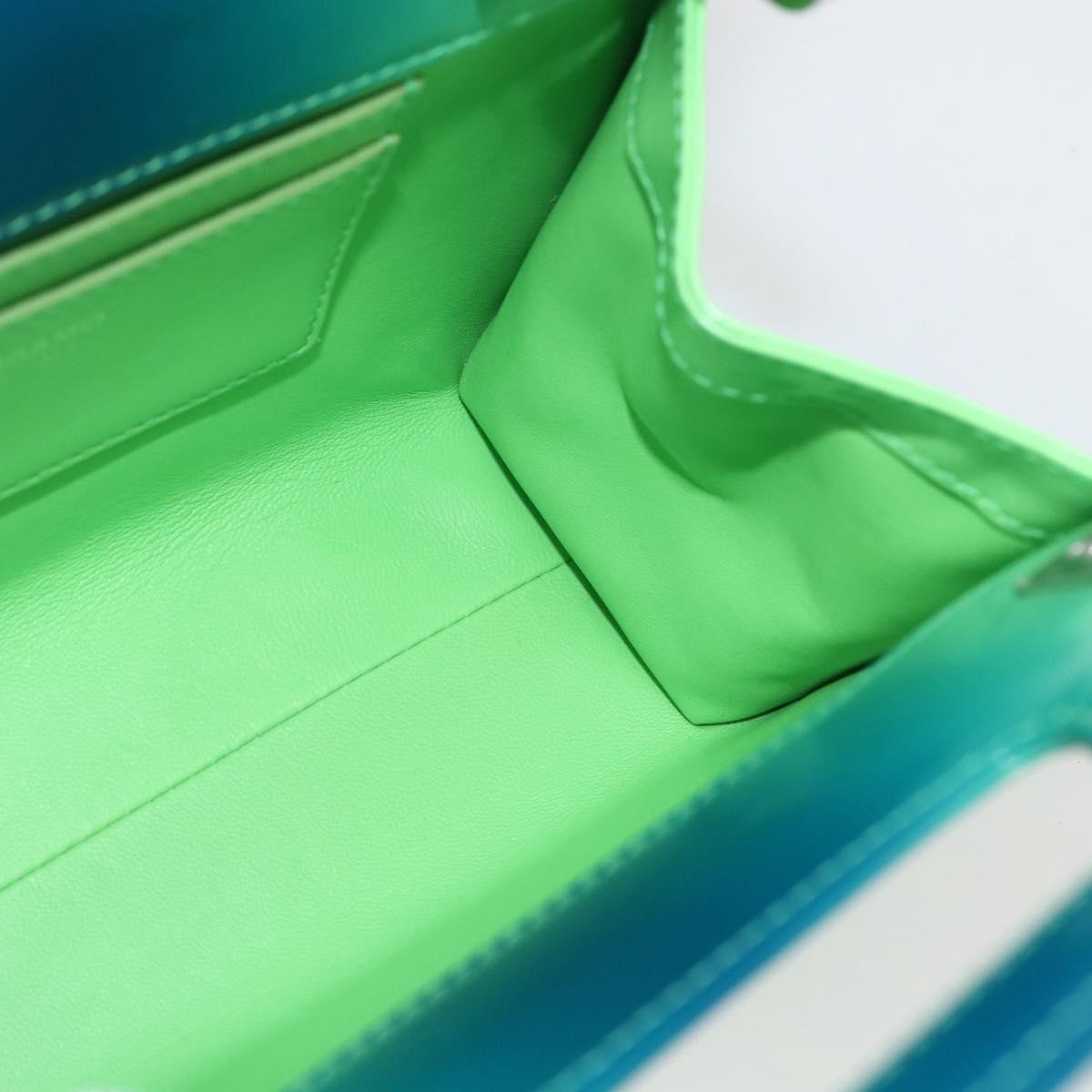 Salvatore Ferragamo Wanda Top Handle Shoulder Gradient Leather, Green, Patent Leather, Handbag