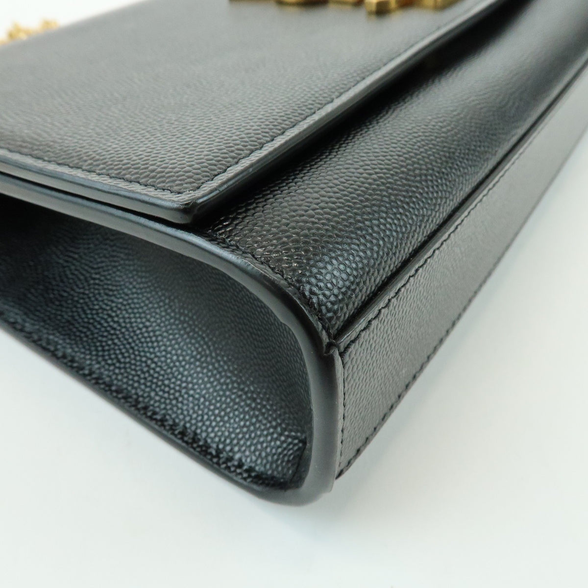 Saint Laurent Classic Monogram Leather, Black, Leather, Crossbody Bag