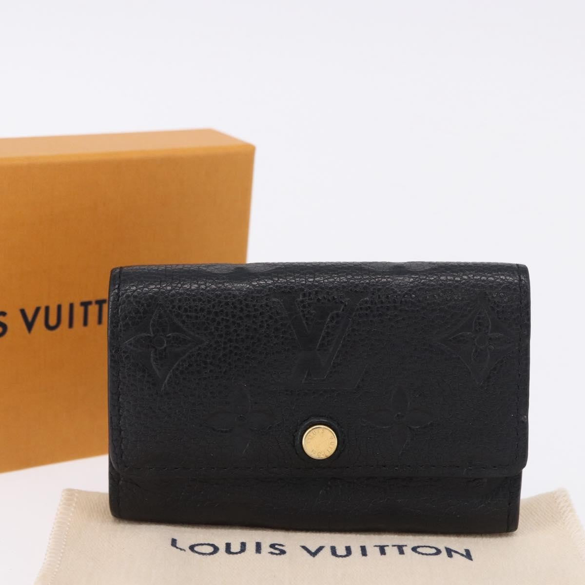 Louis Vuitton Multiclés 6 monogramme empreinte, Black, Leather, Wallet