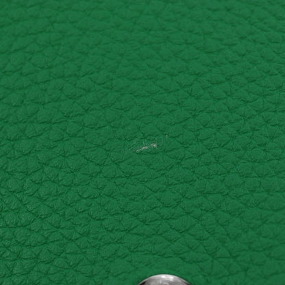 Hermes Ulysse Agenda Cover Leather, Green, Leather, Wallet