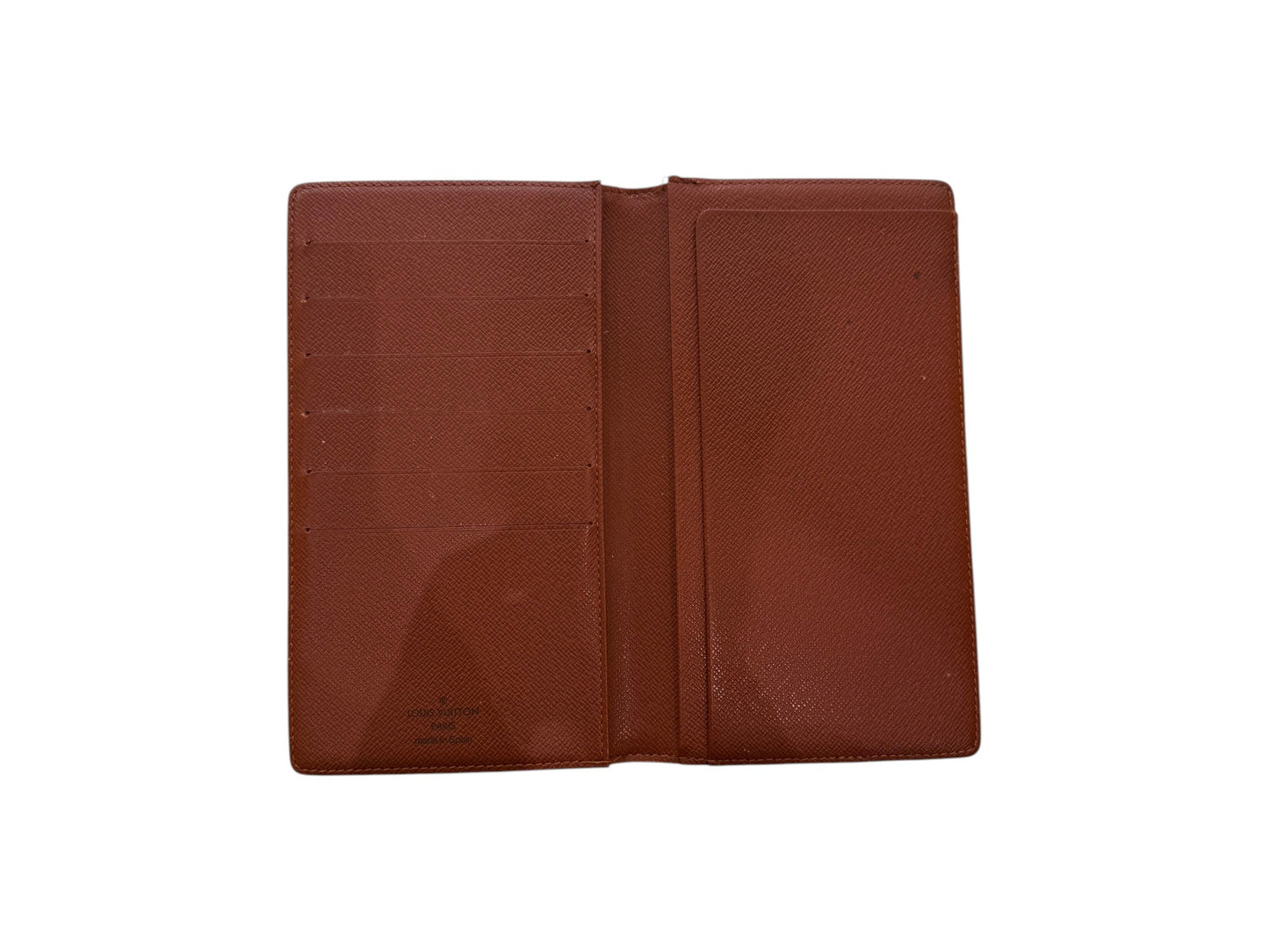 Louis Vuitton Vintage Checkbook Monogram Canvas, Brown, Canvas, Wallet