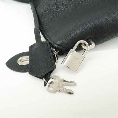 Louis Vuitton Soft Lockit Leather, Black, Leather, Handbag