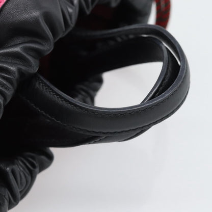 Gucci Logo Drawstring Printed Leather, Pink, Leather, Backpack