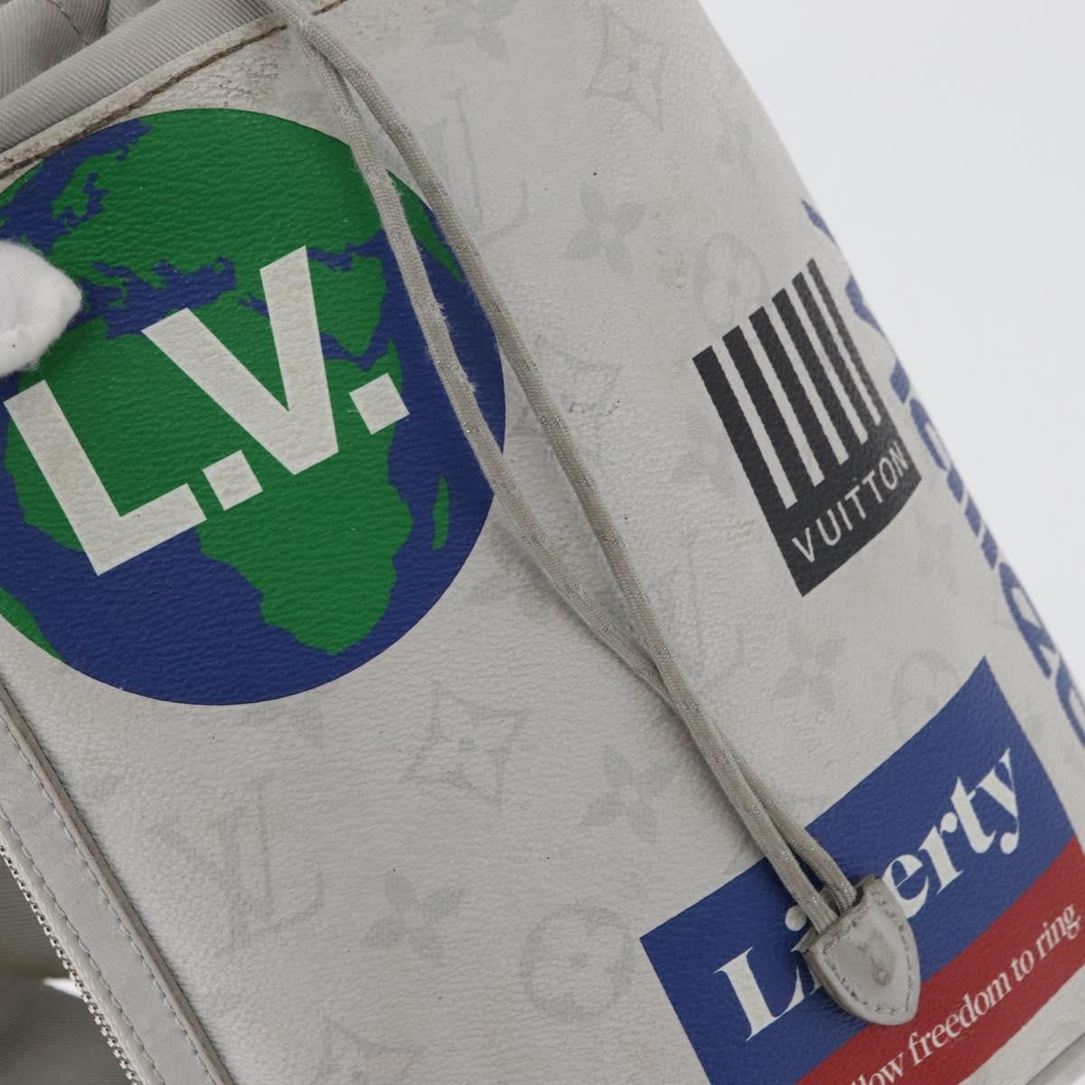 Louis Vuitton Chalk Sling Limited Edition Logo Story Monogram Canvas, Gray, Canvas, Handbag