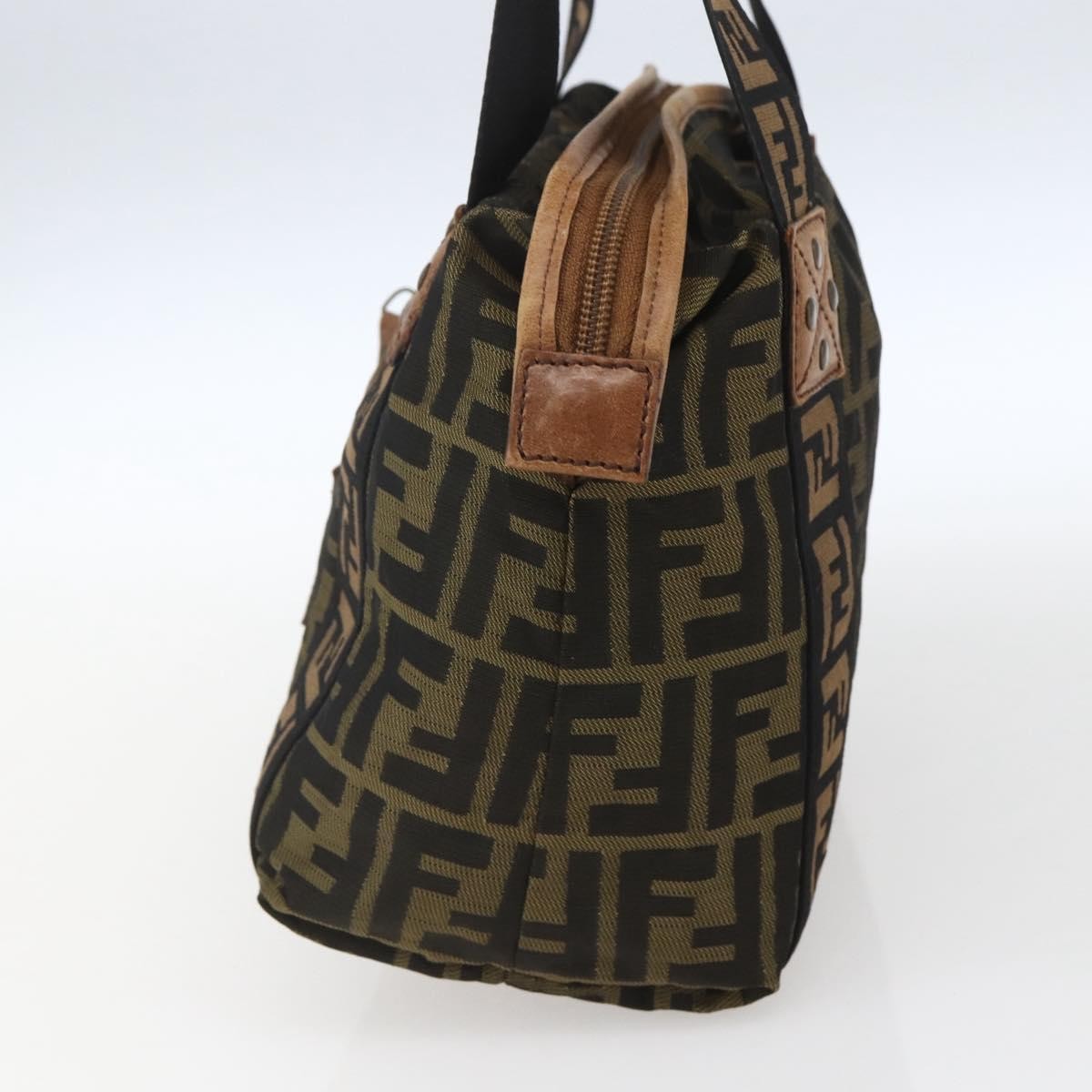 Fendi Vintage FF Zip Zucca Canvas, Brown, Canvas, Tote Bag