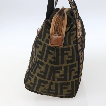 Fendi Vintage FF Zip Zucca Canvas, Brown, Canvas, Tote Bag