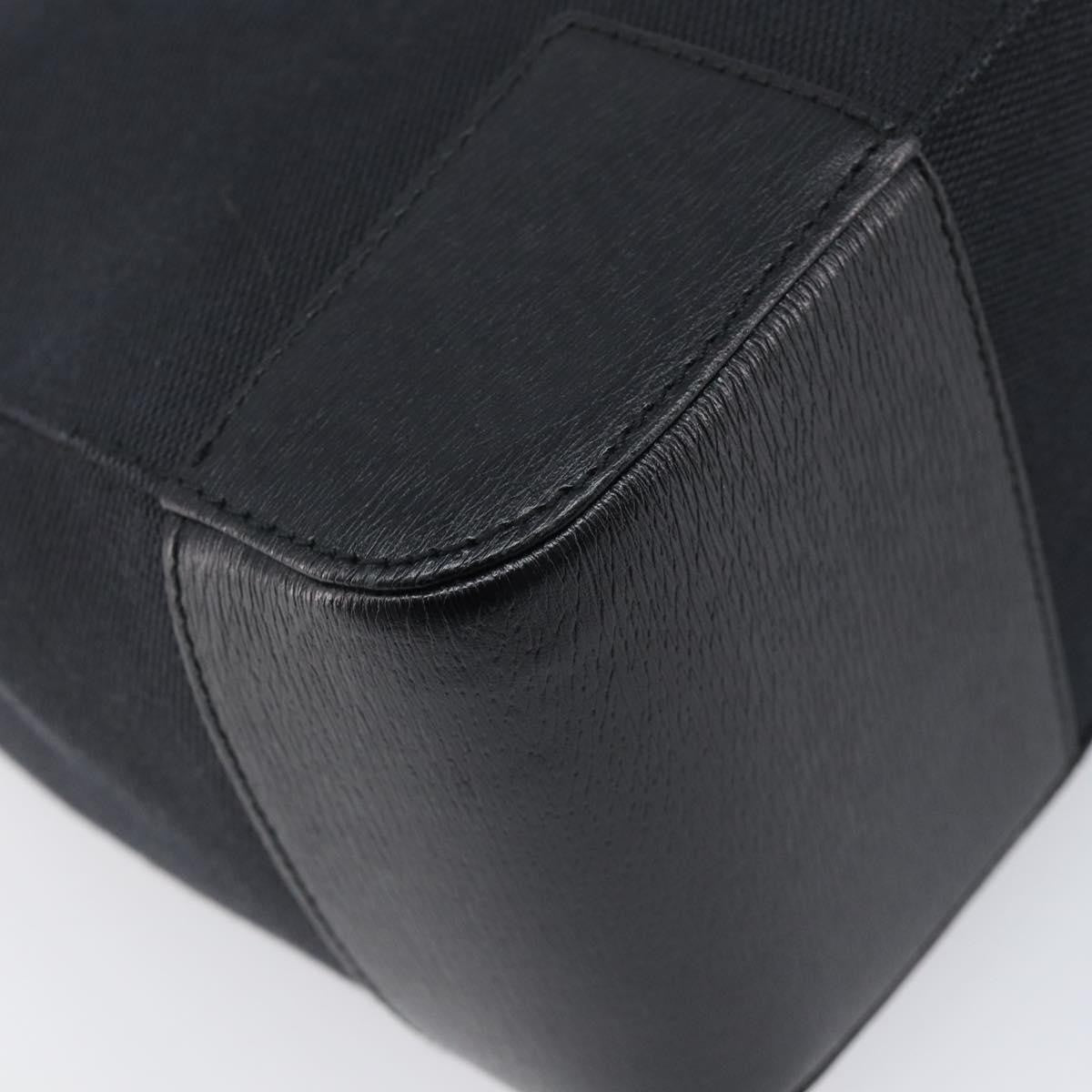 Gucci Vintage G logo Canvas, Black, Leather, Shoulder Bag