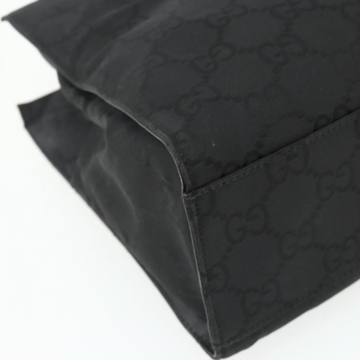 Gucci Vintage Bamboo Handle Tote GG Canvas, Black, Canvas, Tote Bag