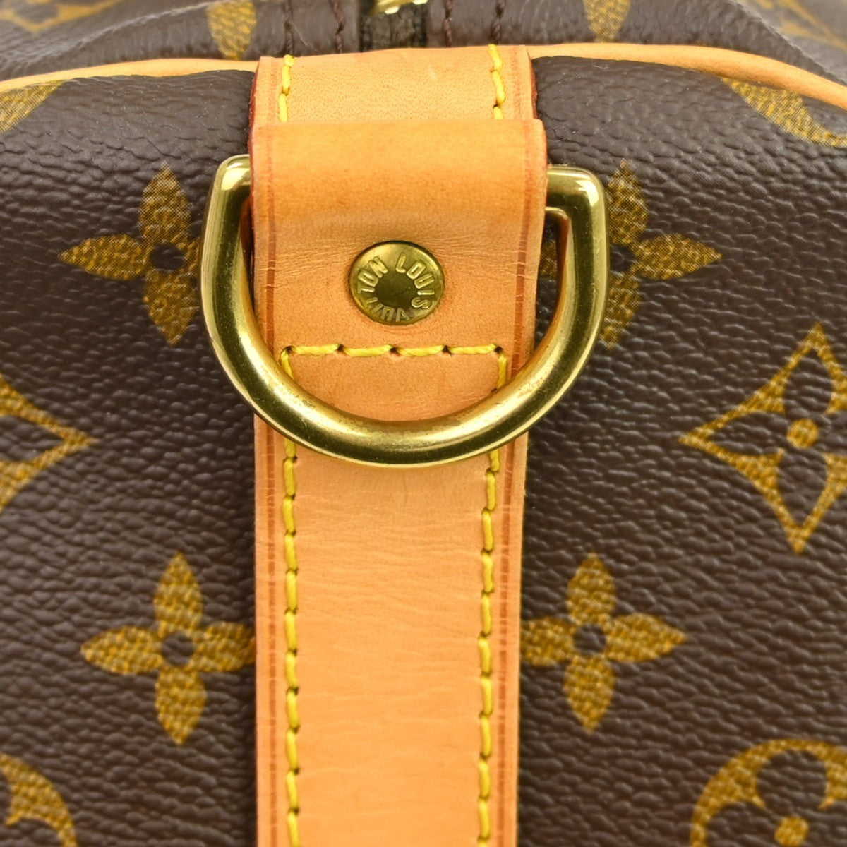 Louis Vuitton Keepall Bandoulière Monogram, Brown, Canvas, Travel Bag