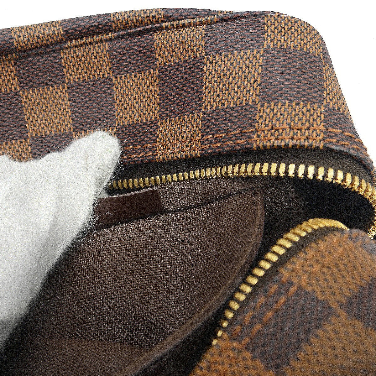 Louis Vuitton Naviglio Damier, Brown, Canvas, Shoulder Bag