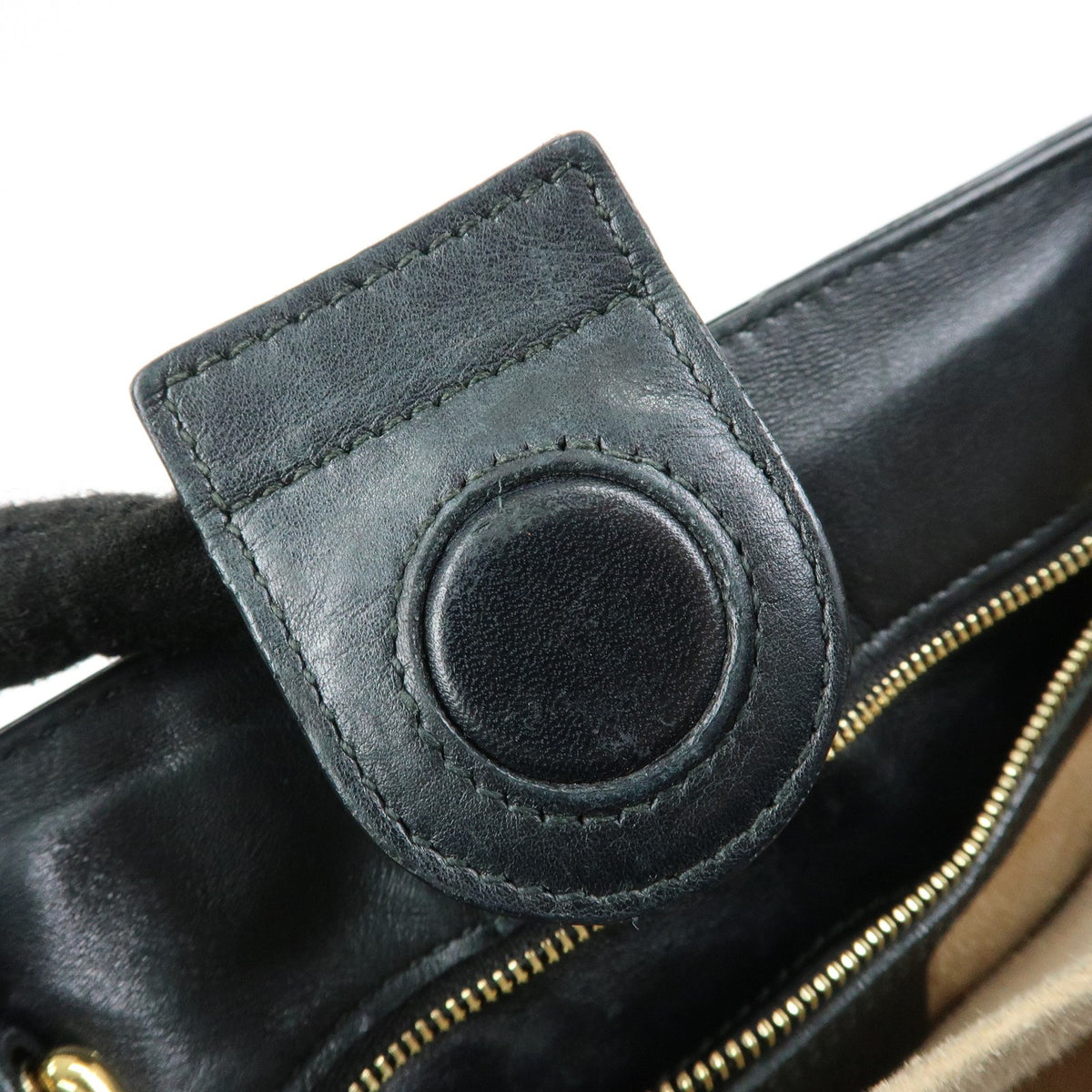 Gucci Sylvie Top Handle Leather, Black, Leather, Handbag