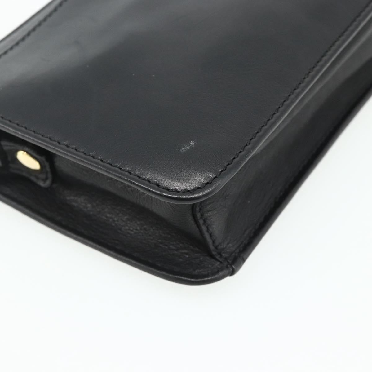 Celine Zip Clutch Leather, Black, Leather, Clutch