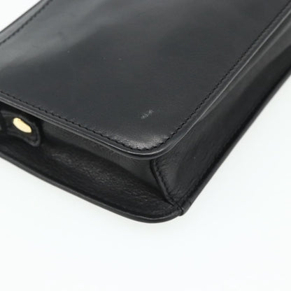 Celine Zip Clutch Leather, Black, Leather, Clutch