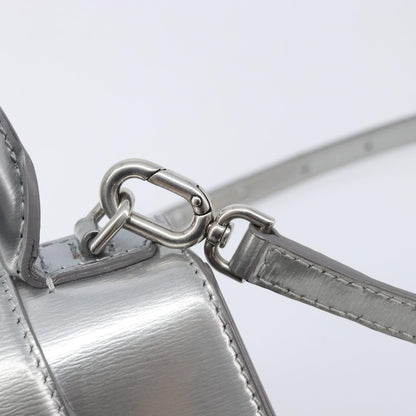 Balenciaga Hourglass Top Handle Leather, Silver, Leather, Handbag