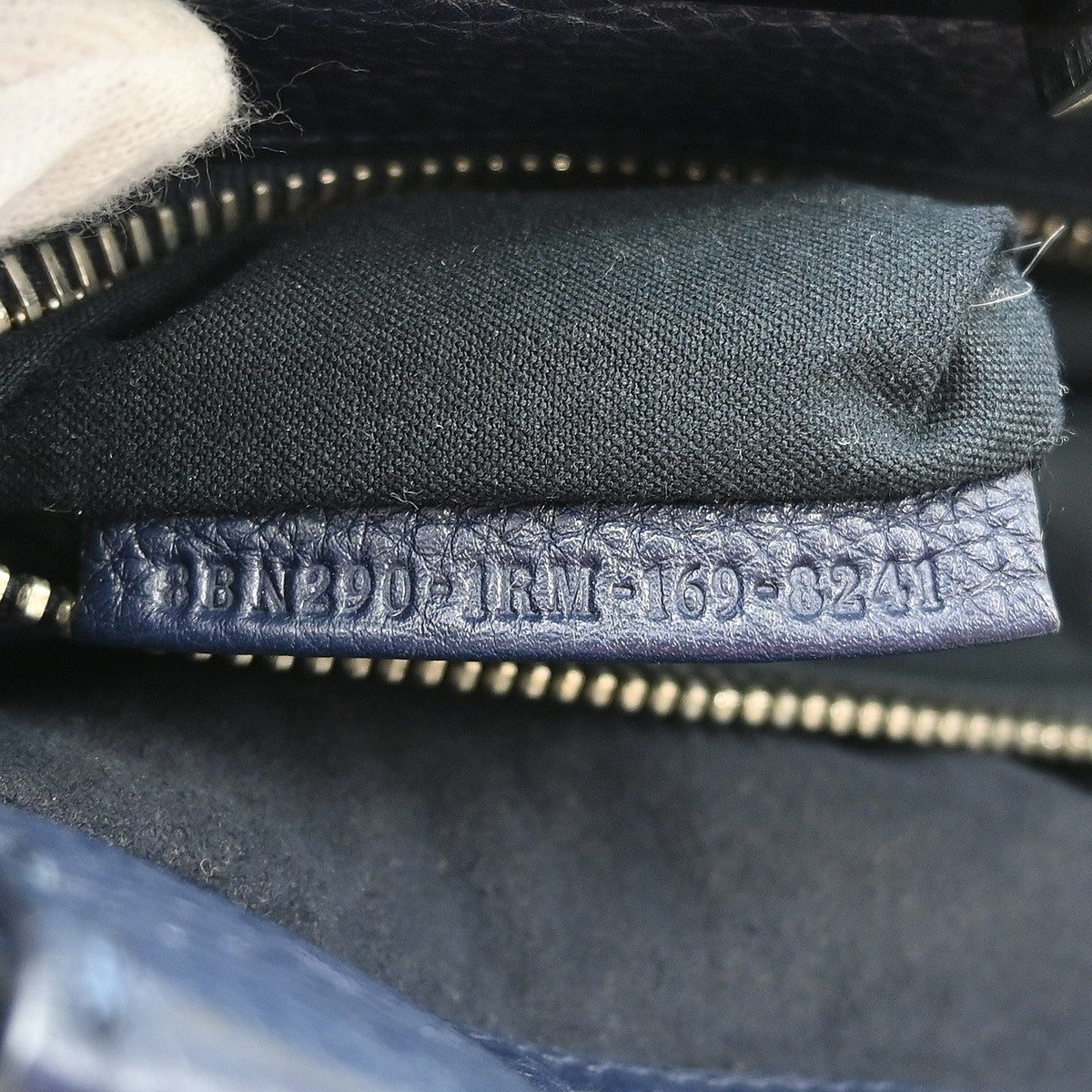 Fendi Peekaboo Soft Leather, Navy, Leather, Handbag