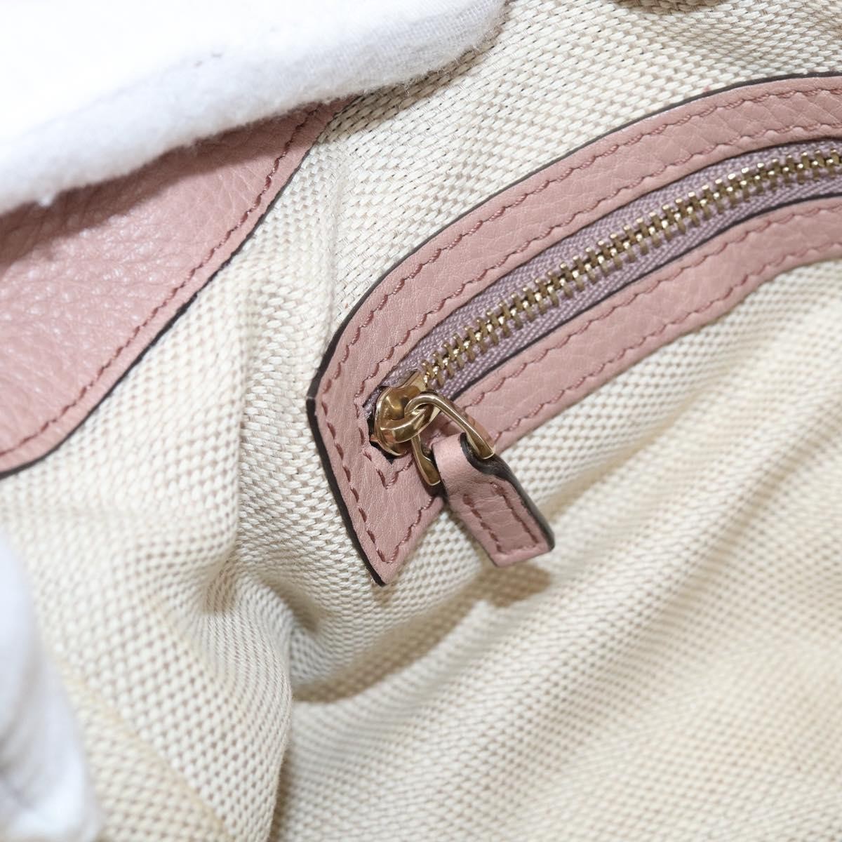 Gucci Soho Convertible Soft Top Handle Leather, Pink, Leather, Handbag