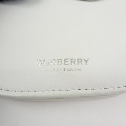 Burberry Olympia Flap Leather, White, Leather, Handbag