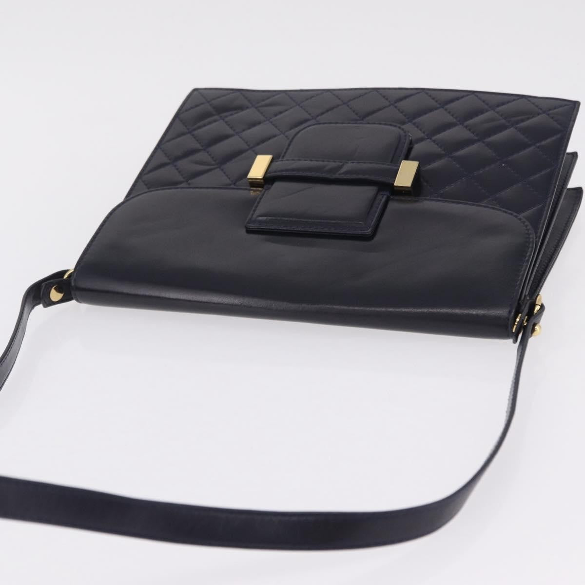 Saint Laurent Vintage Shoulder bag Leather, Navy, Leather, Shoulder Bag