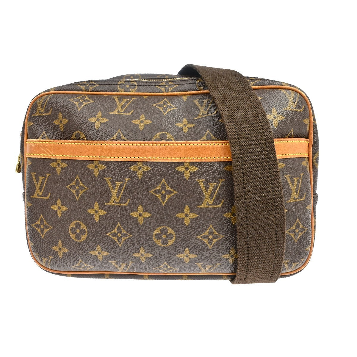 Louis Vuitton Reporter Monogram, Brown, Canvas, Shoulder Bag