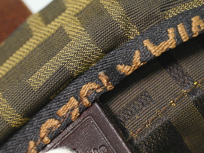 Fendi Convertible Zucca Canvas, Brown, Canvas, Tote Bag