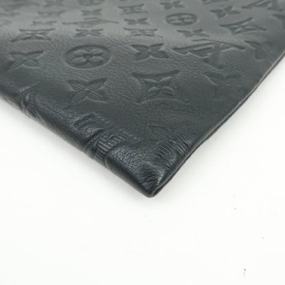 Louis Vuitton Pochette To-Go Monogram Shadow Leather, Black, Leather, Clutch