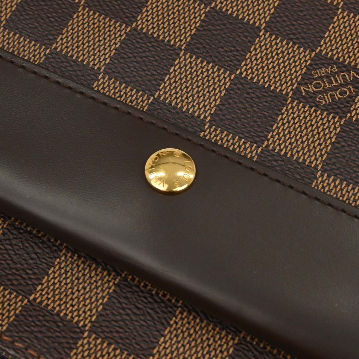 Louis Vuitton Aubagne Damier Ebene, Brown, Canvas, Handbag