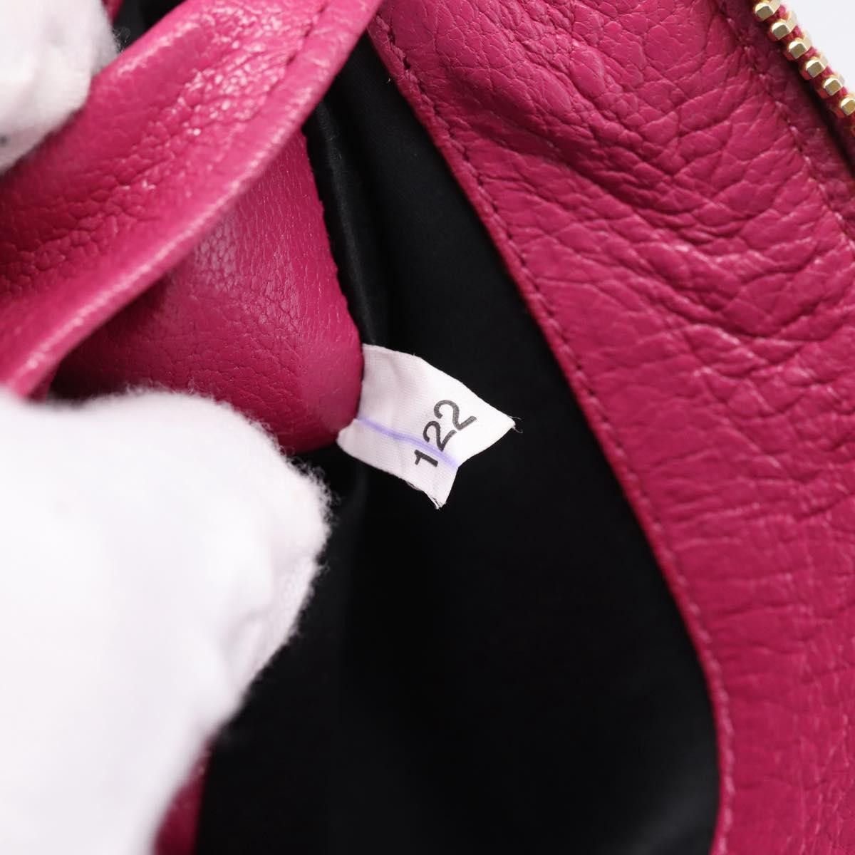 Miu Miu Madras Double Zip Leather, Pink, Leather, Crossbody Bag