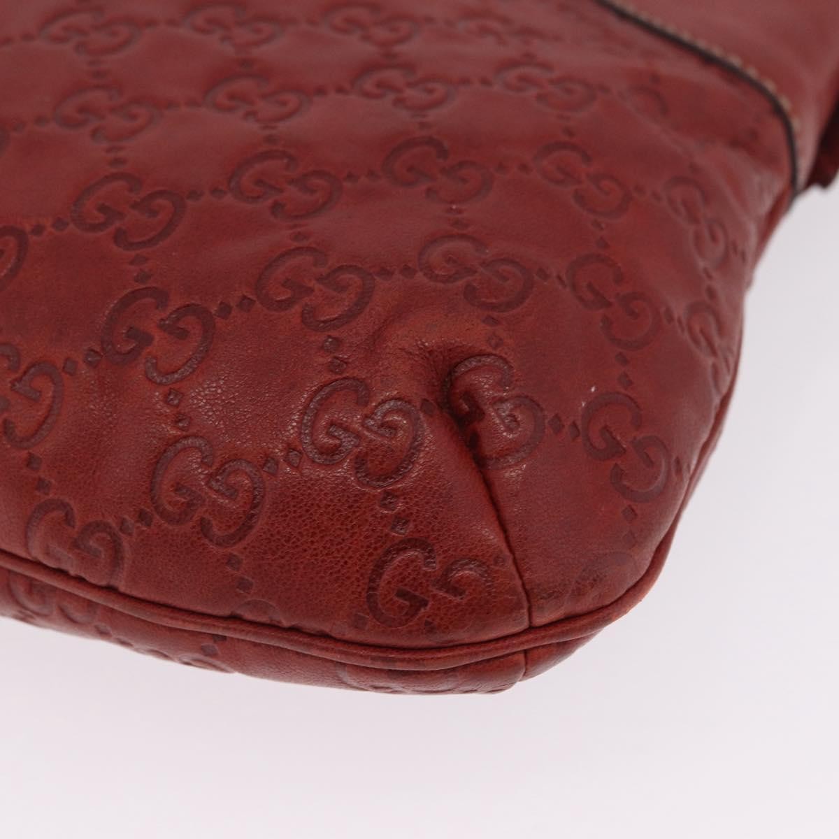 Gucci Trophy GG Canvas with Leather, Red, Canvas, Tote Bag