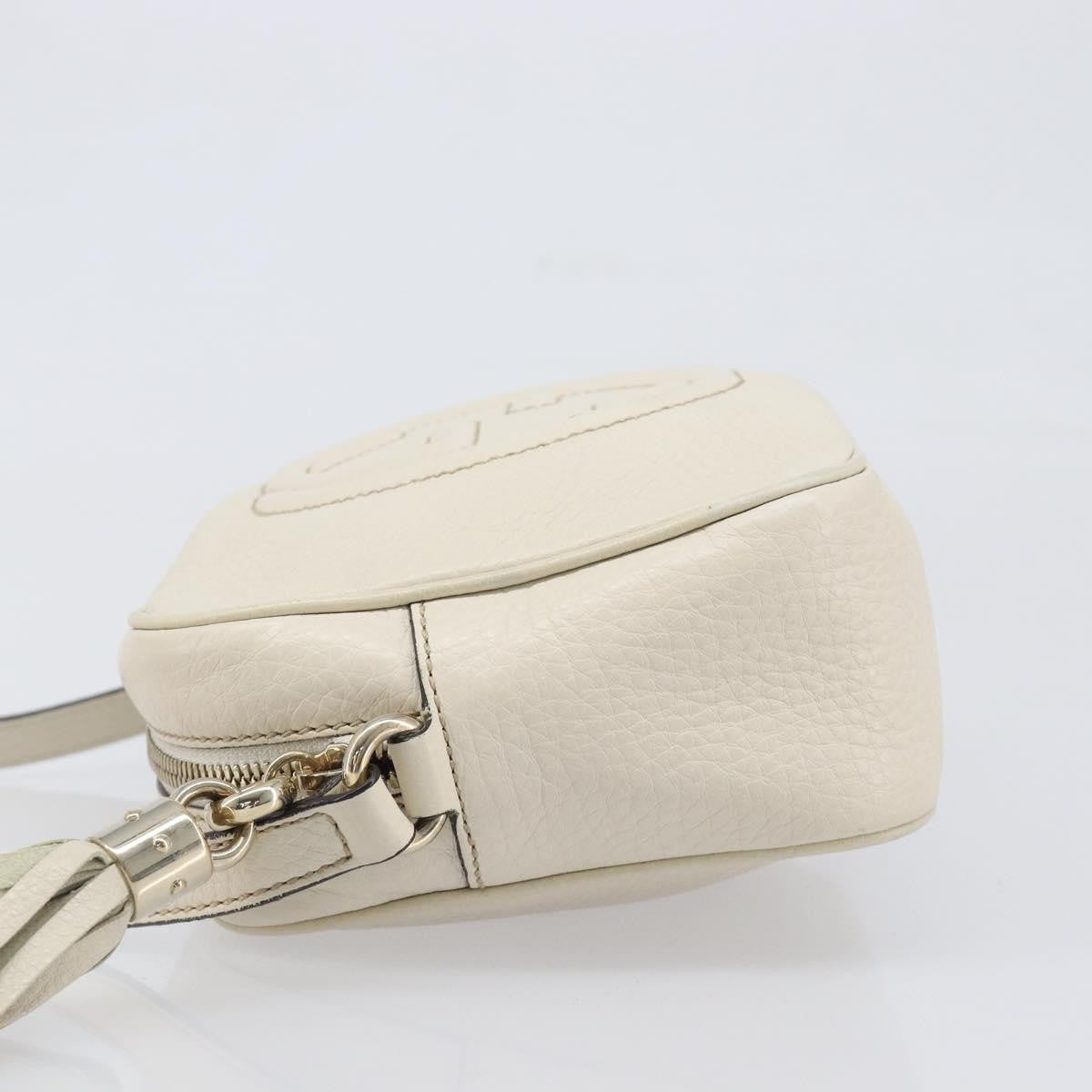 Gucci Soho Disco Leather, White, Leather, Shoulder Bag