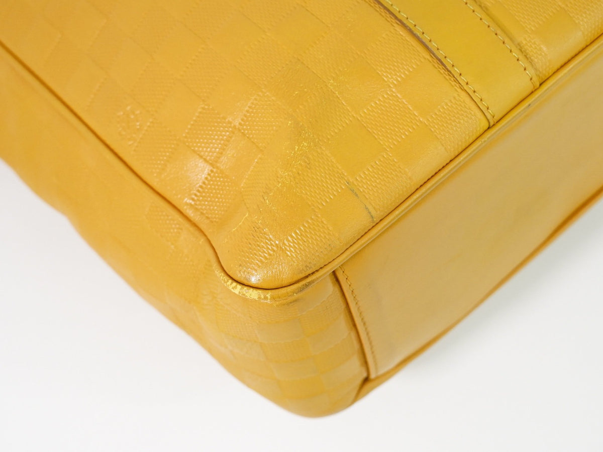Louis Vuitton Tadao Damier Infini Leather, Yellow, Leather, Handbag