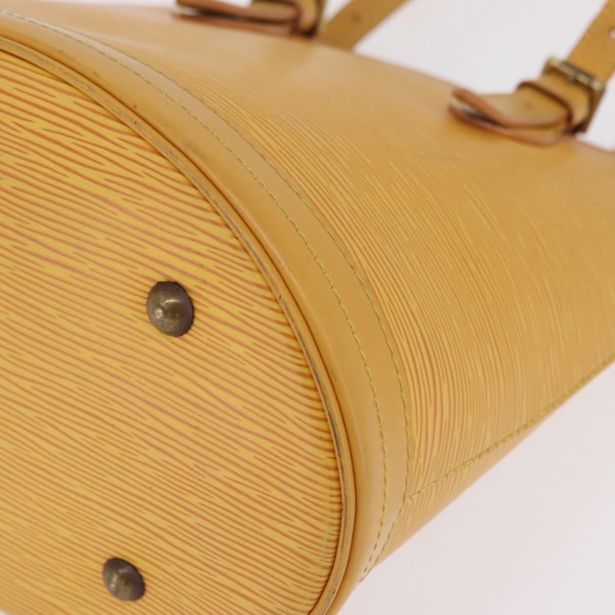 Louis Vuitton Petit Bucket Epi Leather, Yellow, Leather, Handbag