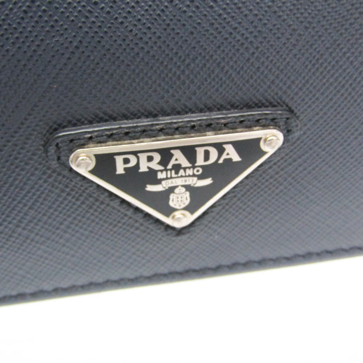 Prada Convertible Travel Saffiano Leather, Navy, Leather, Briefcase