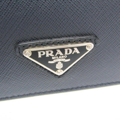 Prada Convertible Travel Saffiano Leather, Navy, Leather, Briefcase