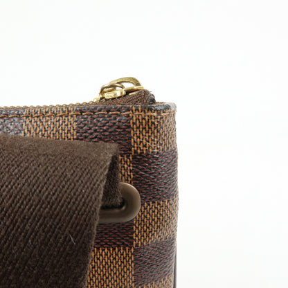 Louis Vuitton Brooklyn Pochette Plate Damier, Brown, Canvas, Clutch