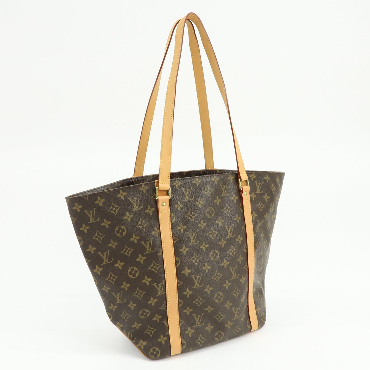 Louis Vuitton Shopping Sac Monogram Canvas, Brown, Canvas, Handbag