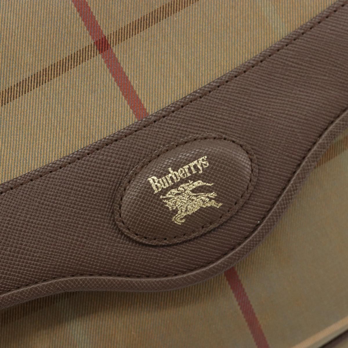 Burberry Nova Check Canvas and Leather, Brown, Canvas, Handbag