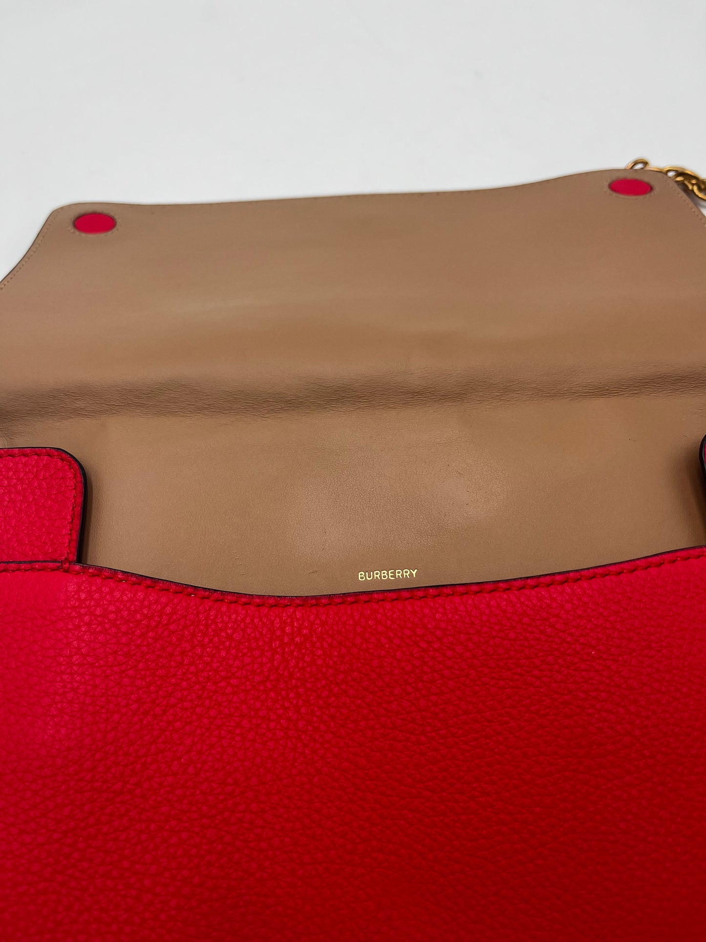 Burberry Shoulder bag Red leather, Red, Leather, Shoulder Bag