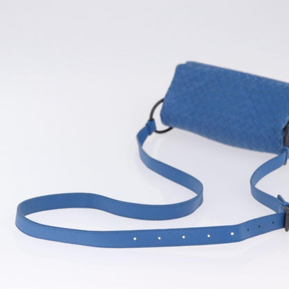 Bottega Veneta Adjustable Flap Intrecciato Nappa, Blue, Leather, Shoulder Bag