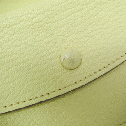 Hermes Bearn Chevre Mysore, Yellow, Leather, Wallet