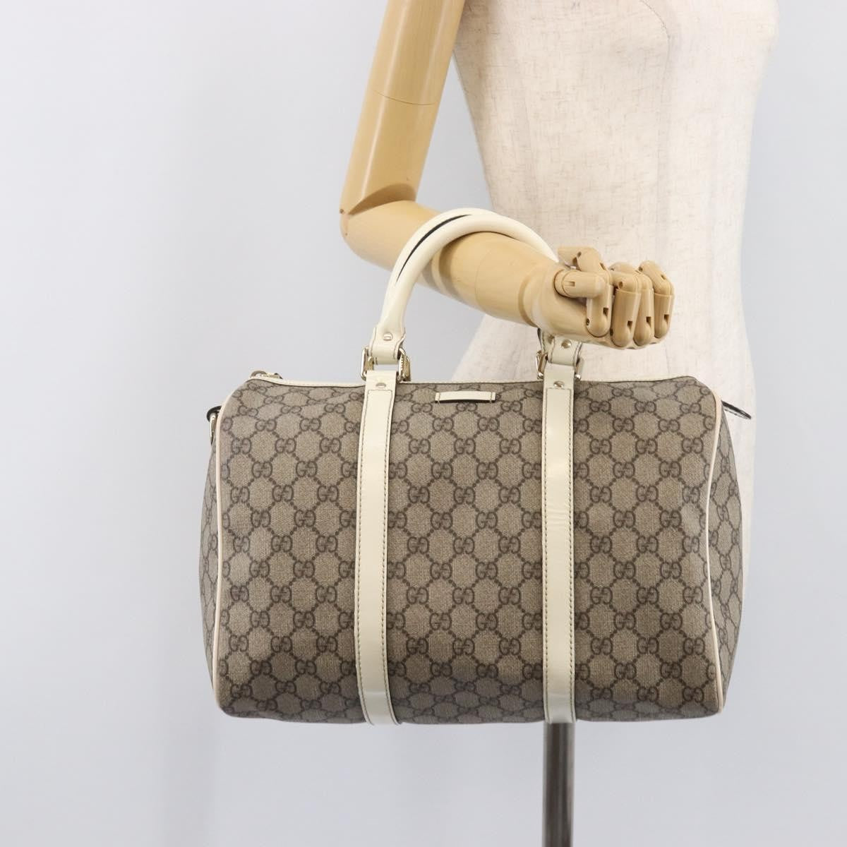 Gucci Joy Boston GG Coated Canvas, Beige, PVC, Handbag
